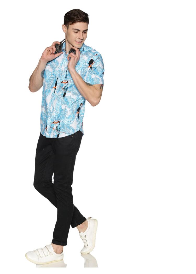 Azure Printed Shirt