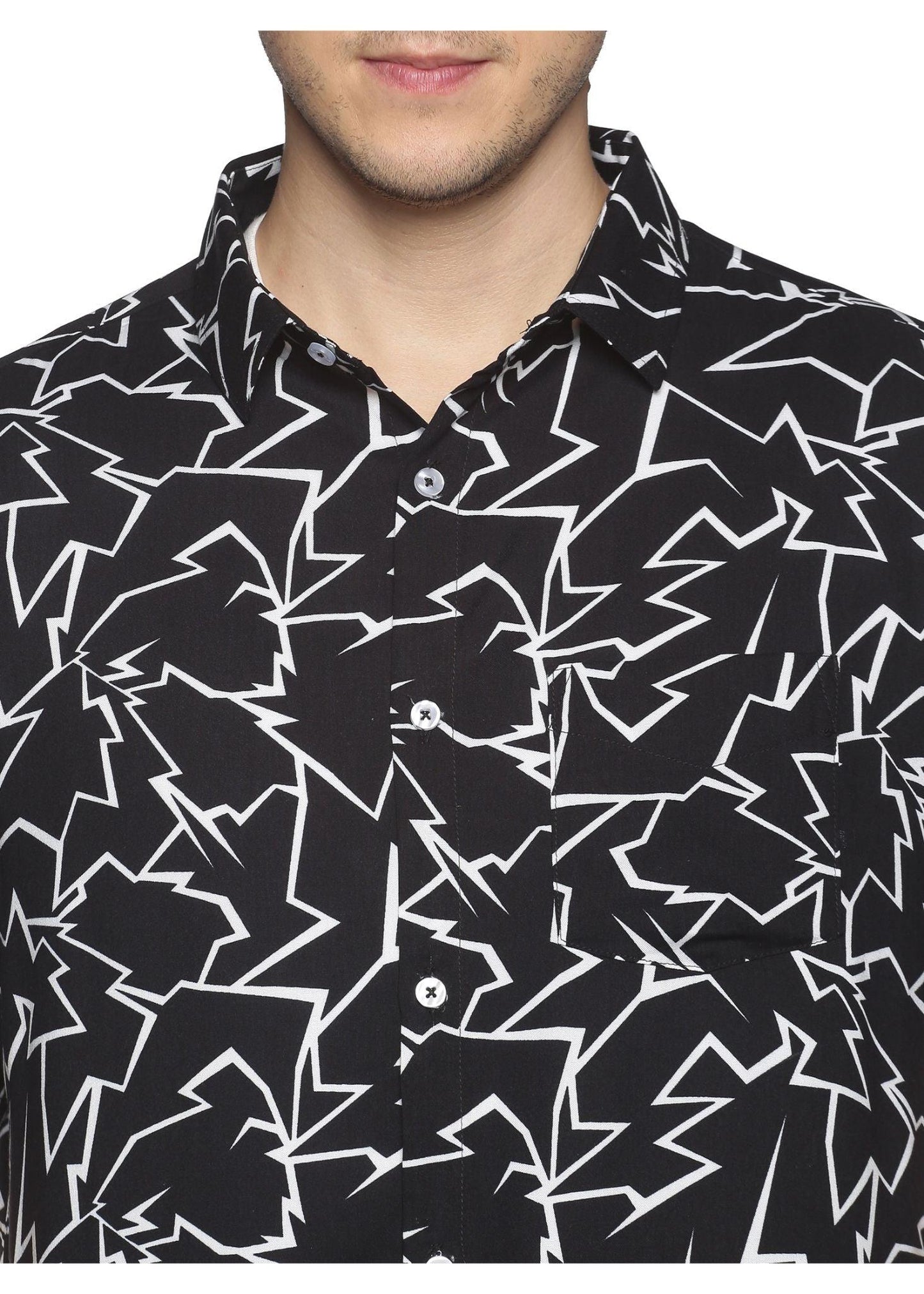Black Vector Printed Shirt