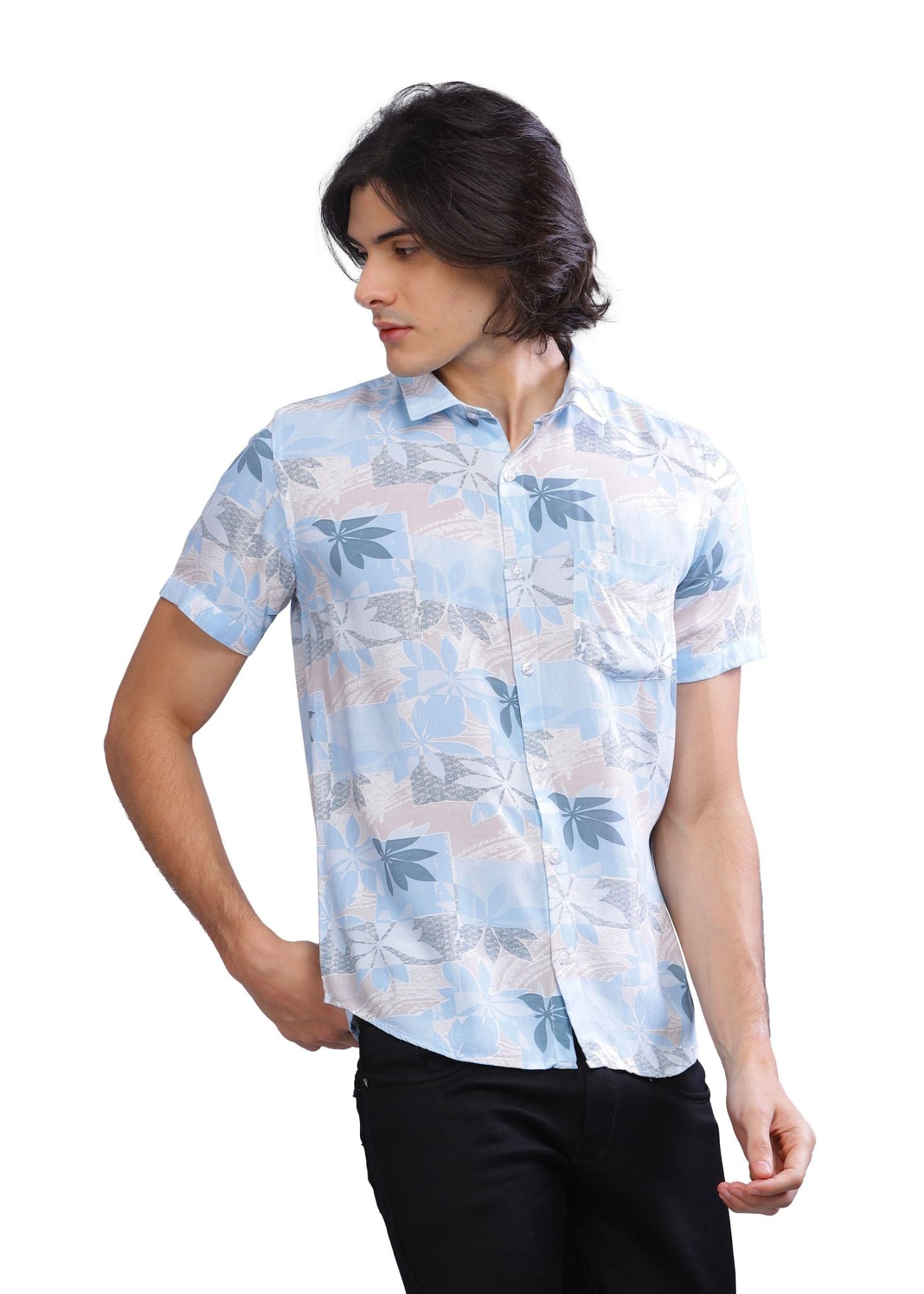 Sky Patch Printed Shirt