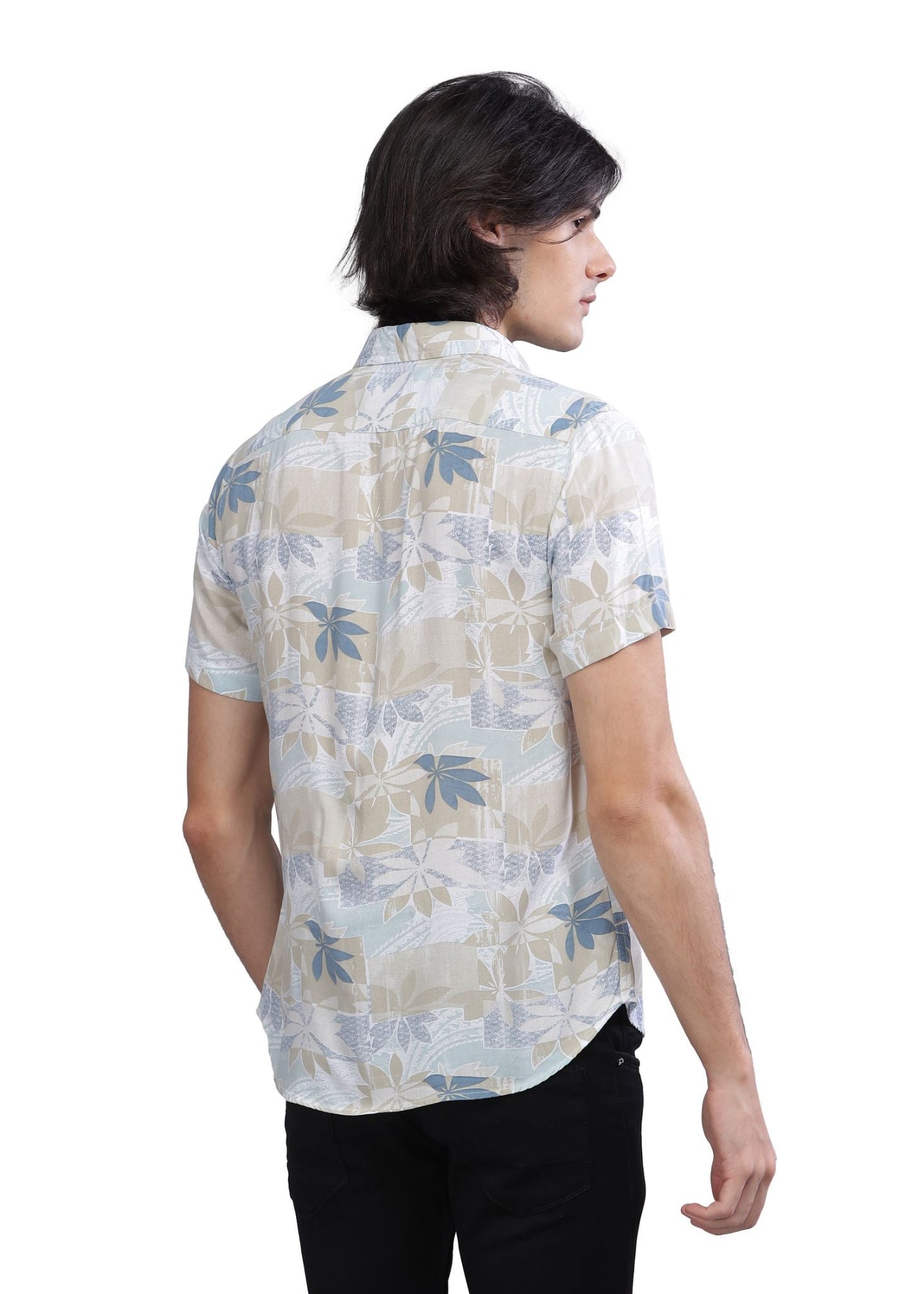 Olive Patch Printed Shirt