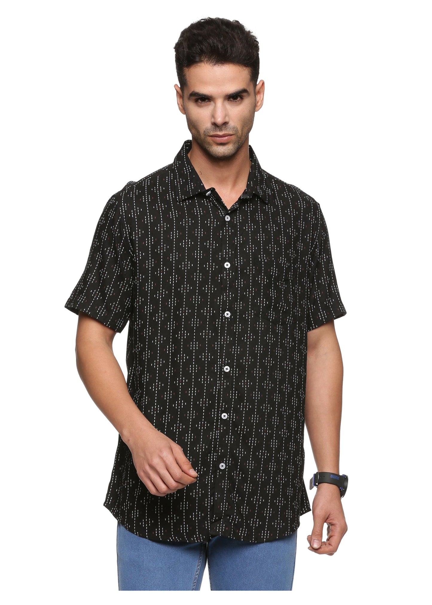 Signal Black Printed Shirt