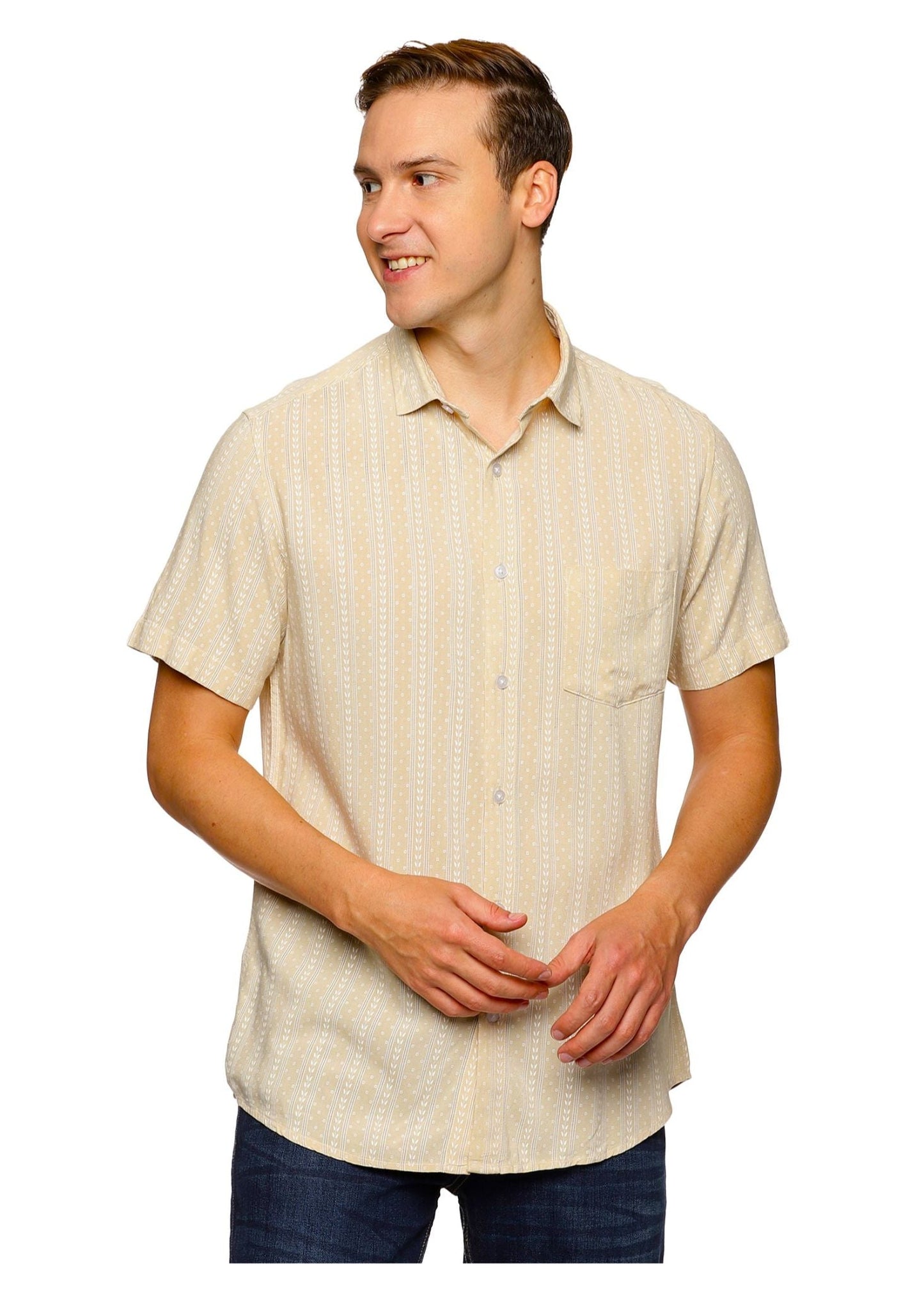 Cream Pie Printed Shirt