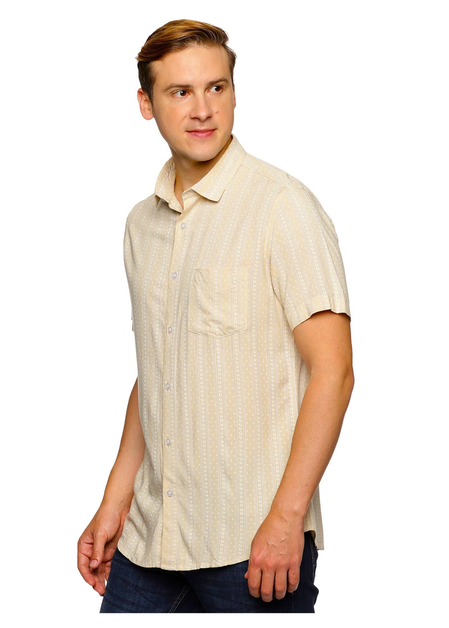 Cream Pie Printed Shirt
