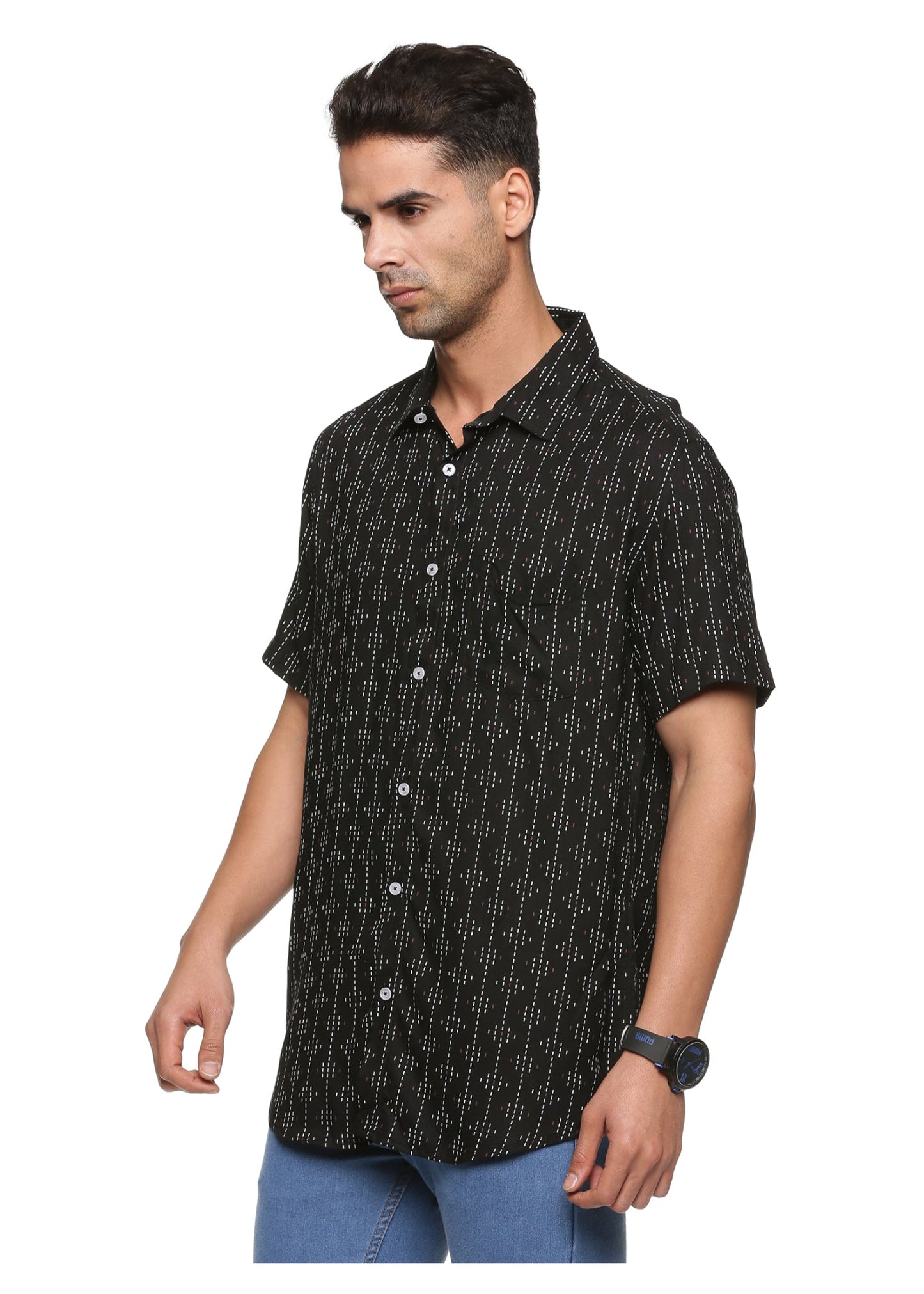 Signal Black Printed Shirt