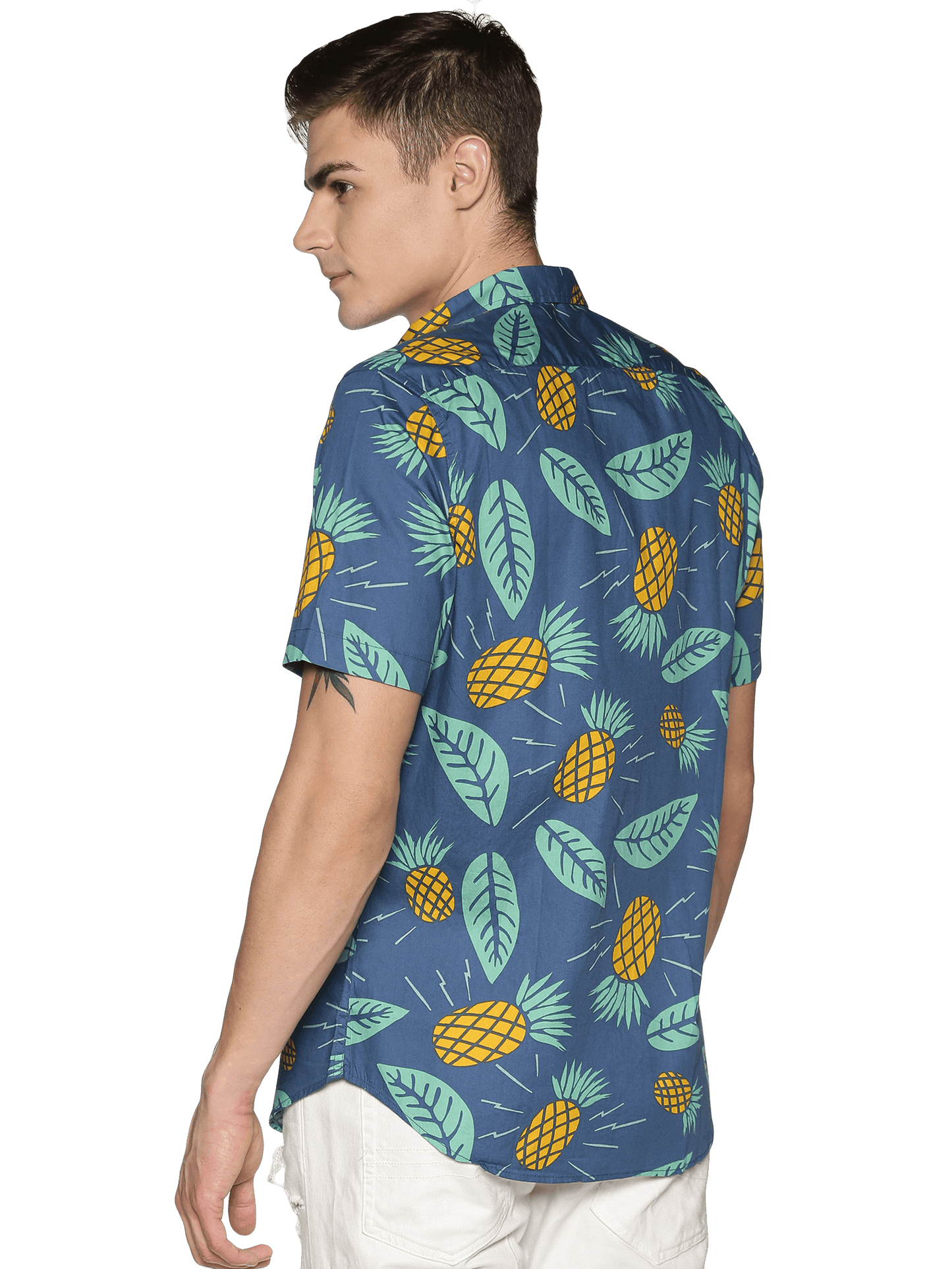 Blue Pineapple Printed Shirt