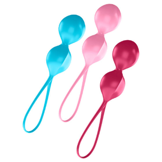 V Kegel Balls Set of 3 Turquoise/Red/Pink