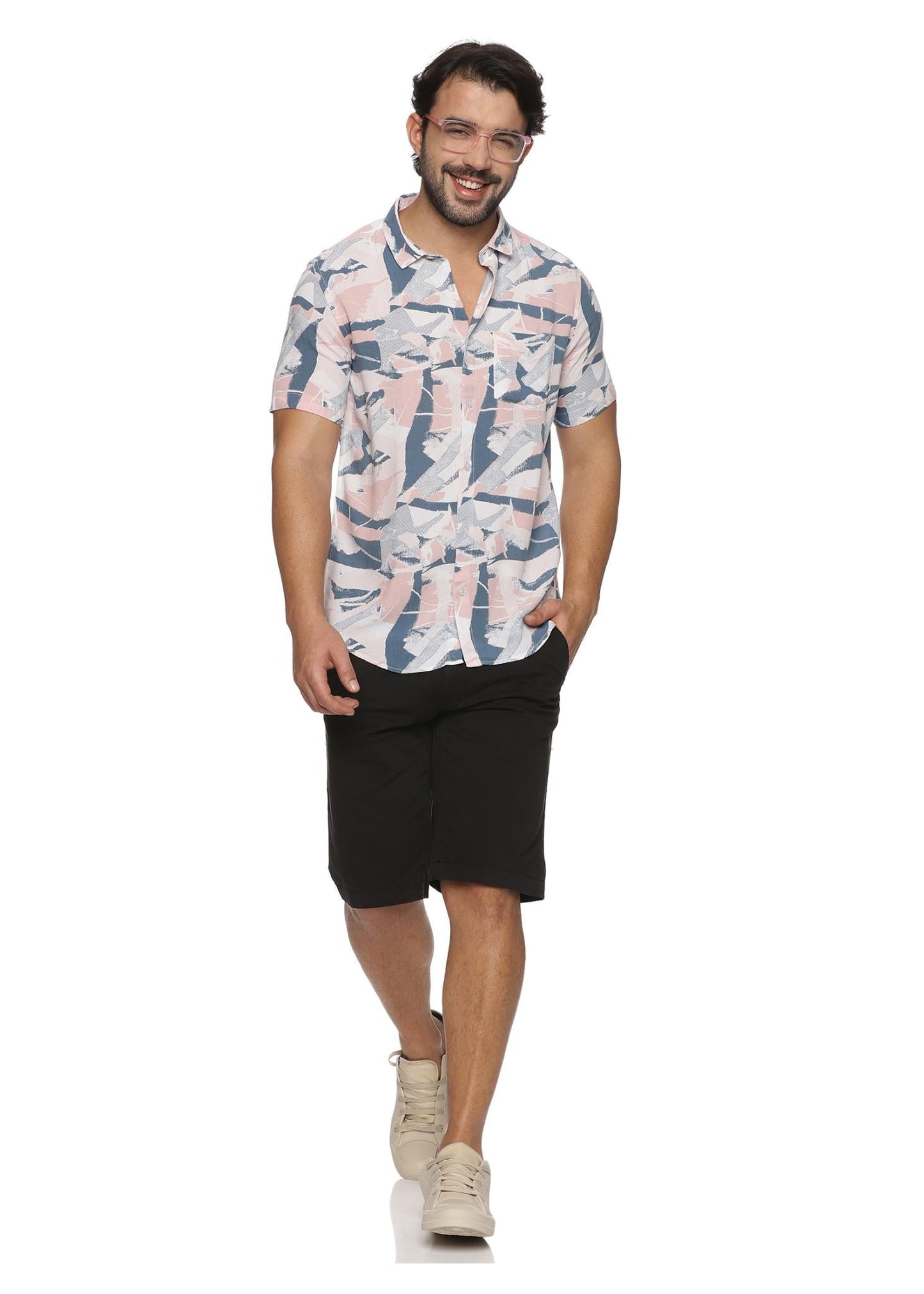 Pink Thunder Mens Printed Shirt
