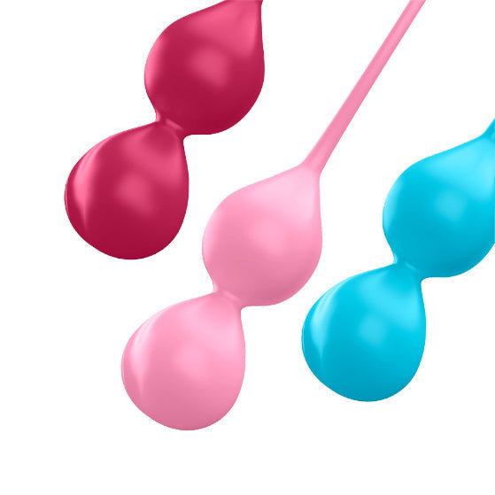 V Kegel Balls Set of 3 Turquoise/Red/Pink