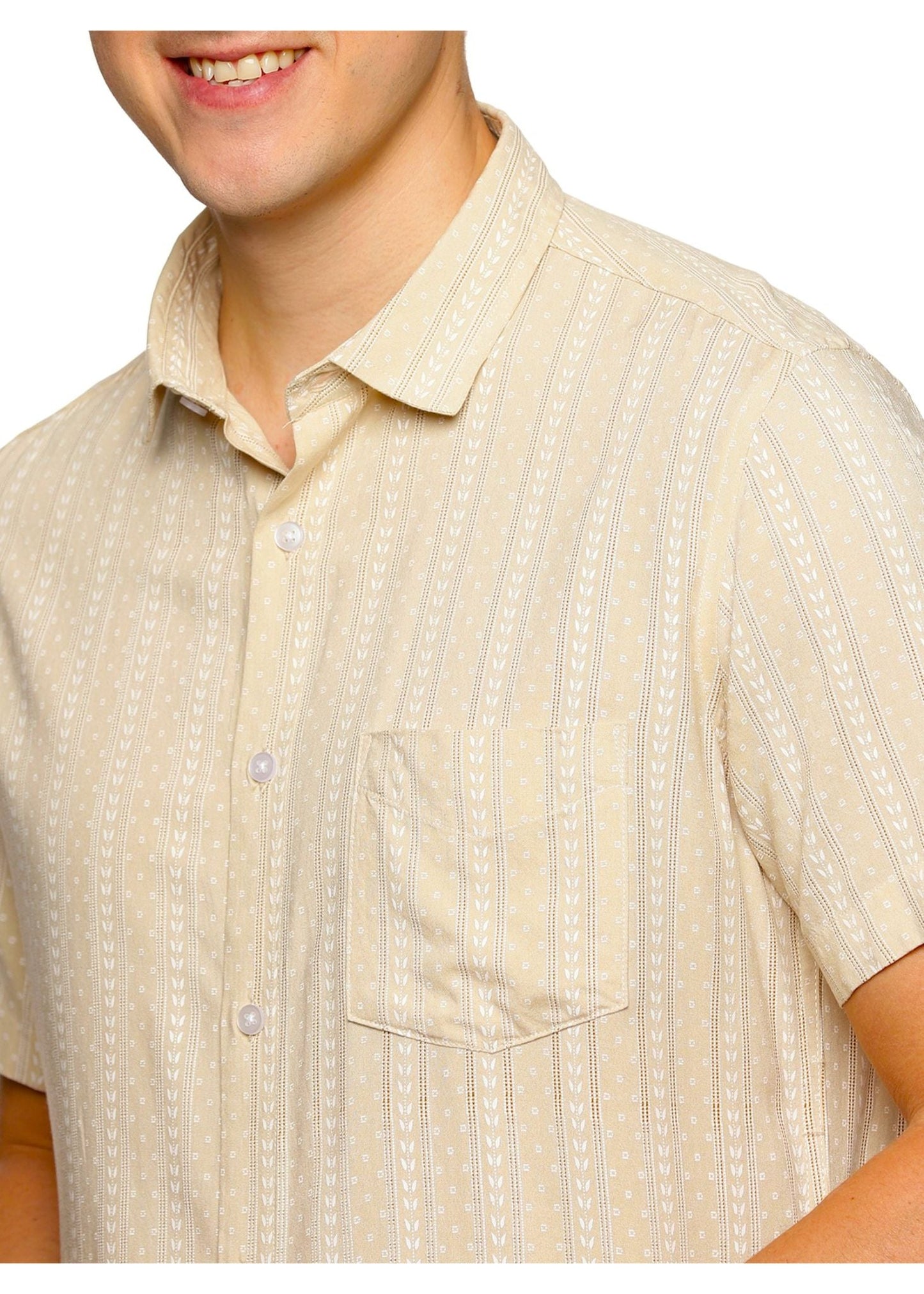 Cream Pie Printed Shirt