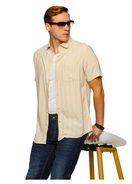 Cream Pie Printed Shirt