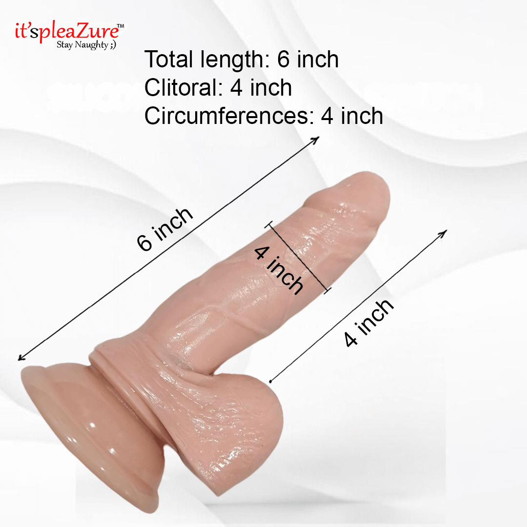 ItspleaZure 6"/15.24 cm Flesh Skin Realistic Sex Dick for Women