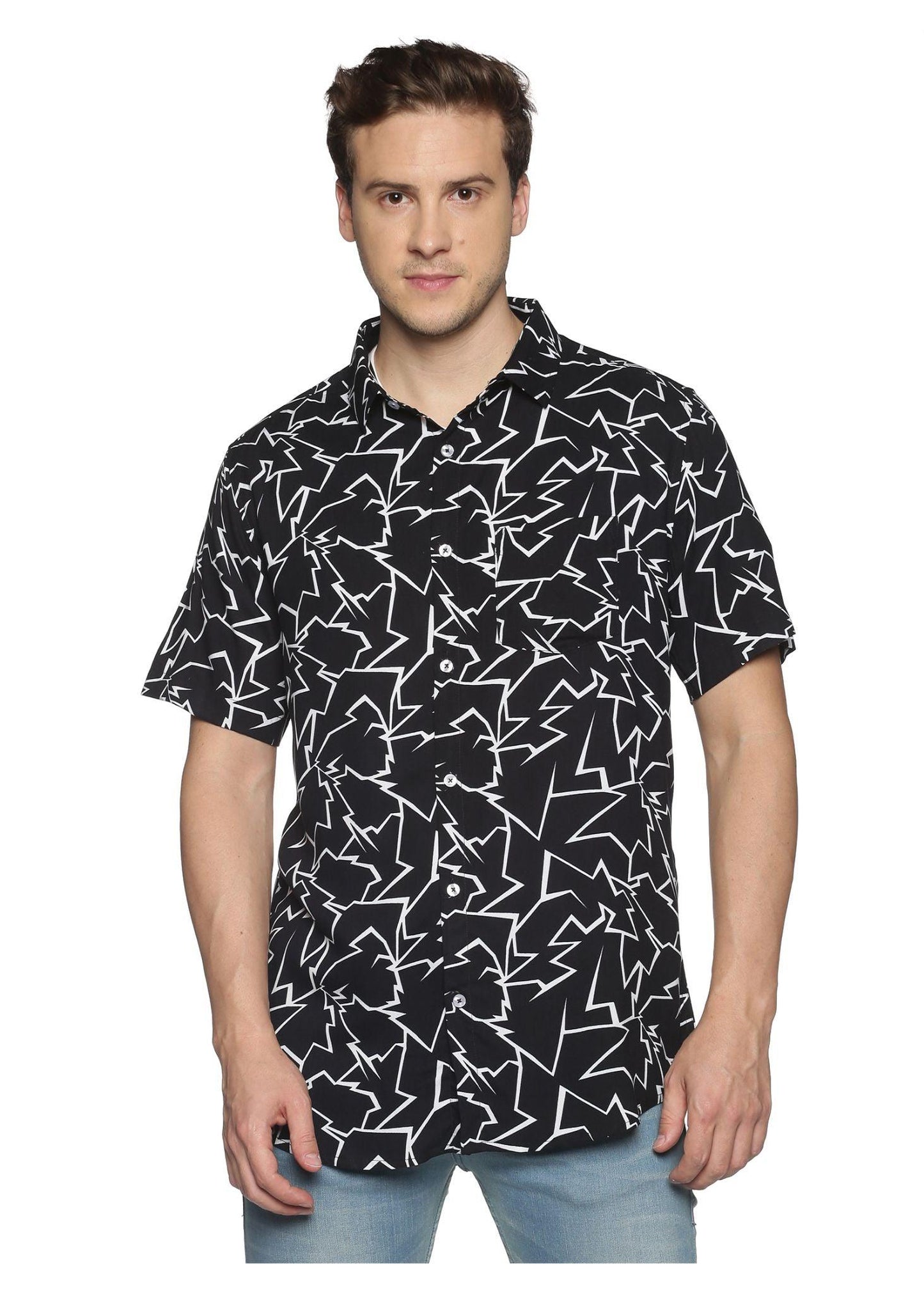 Black Vector Printed Shirt