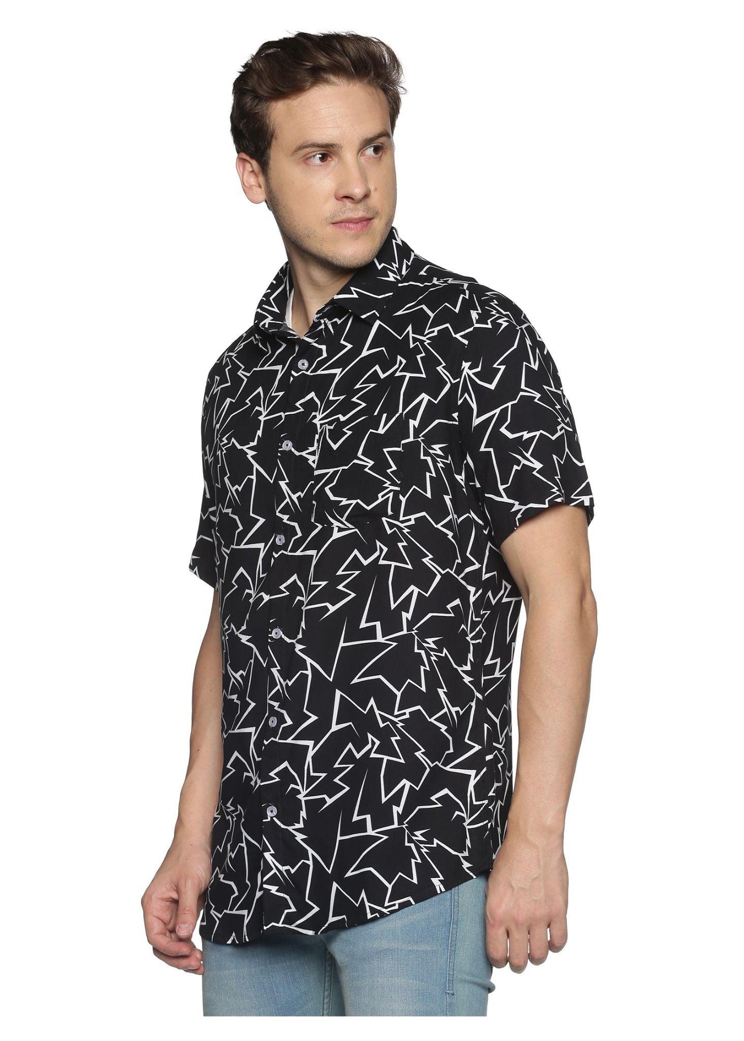 Black Vector Printed Shirt