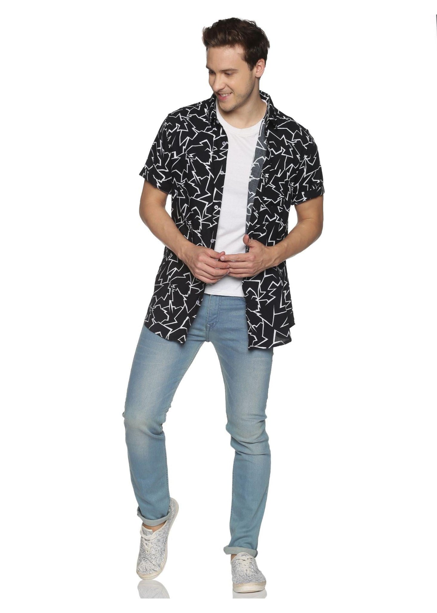 Black Vector Printed Shirt