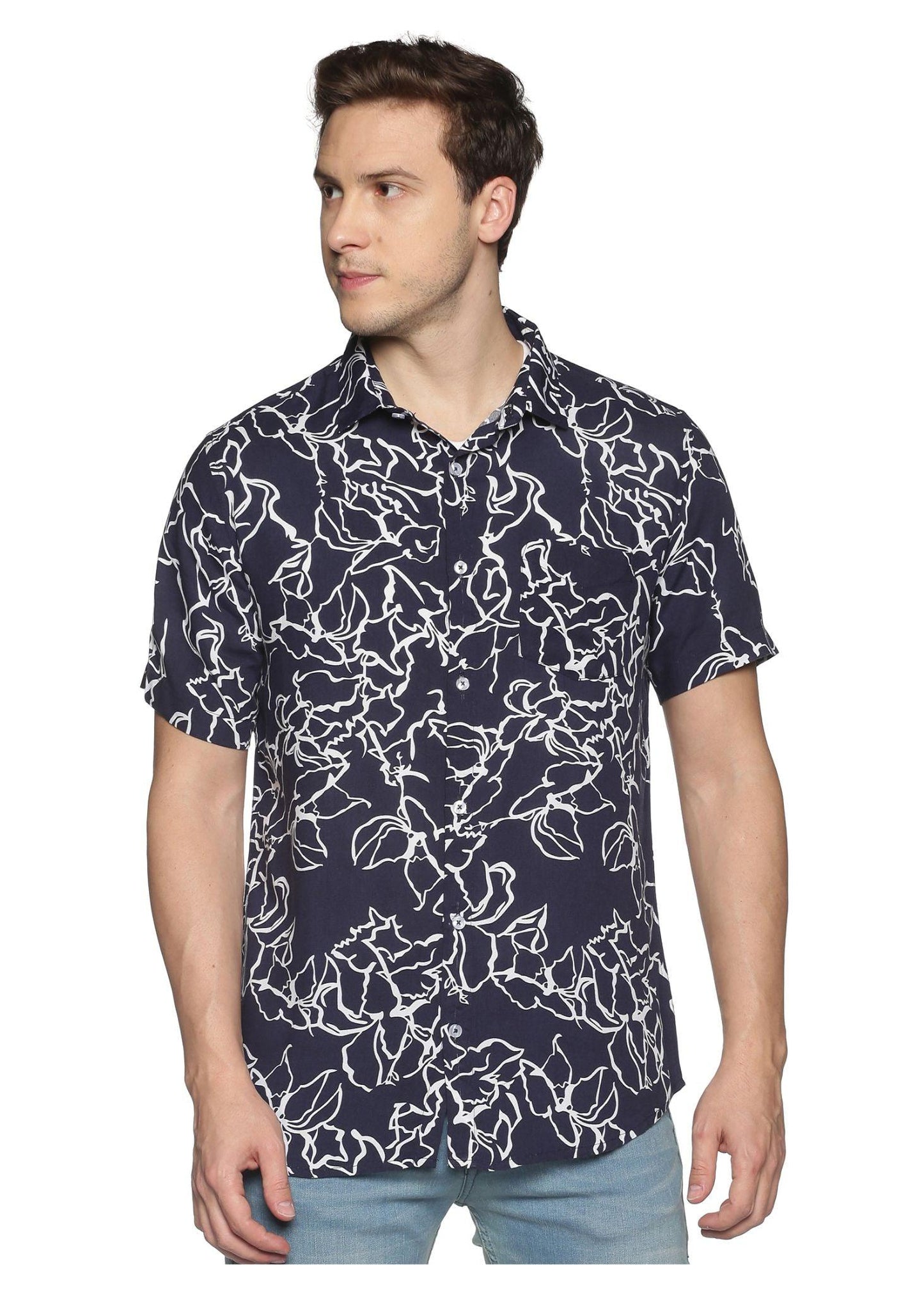 Blue Velvet Printed Shirt