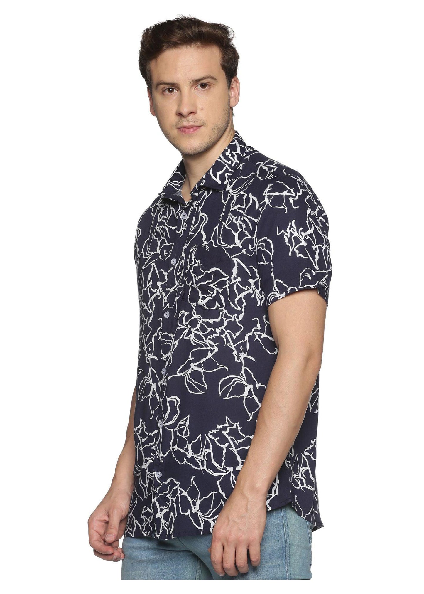 Blue Velvet Printed Shirt