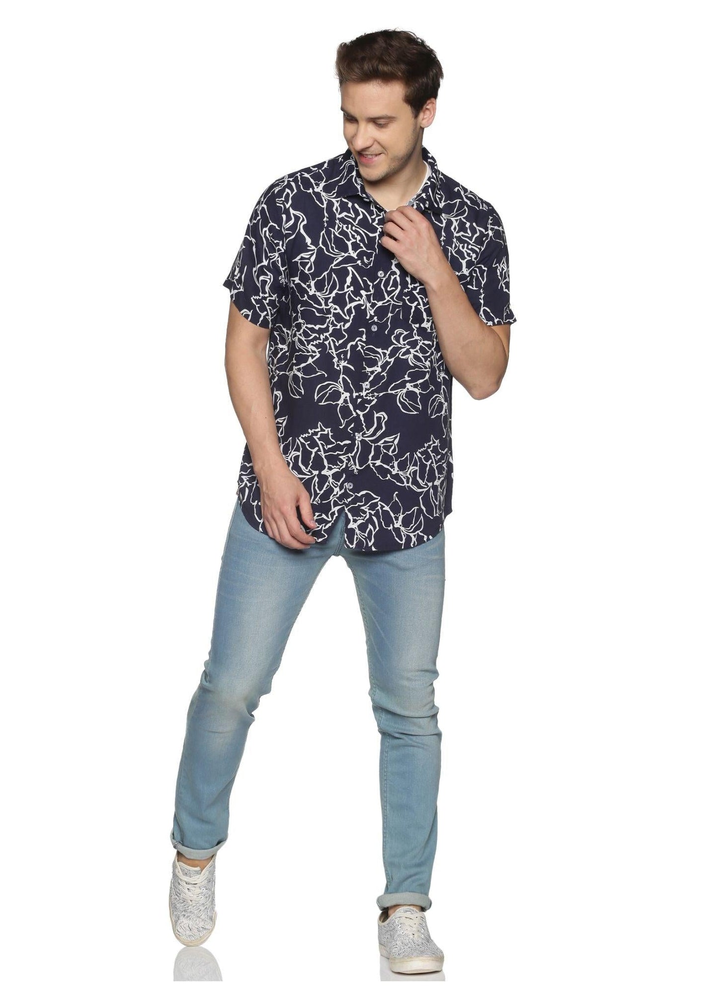Blue Velvet Printed Shirt