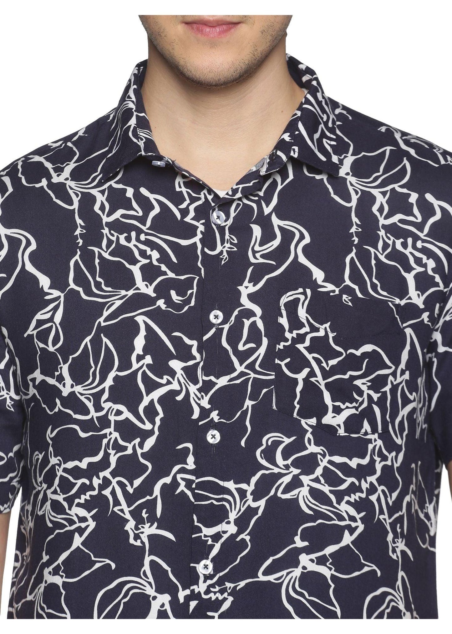 Blue Velvet Printed Shirt