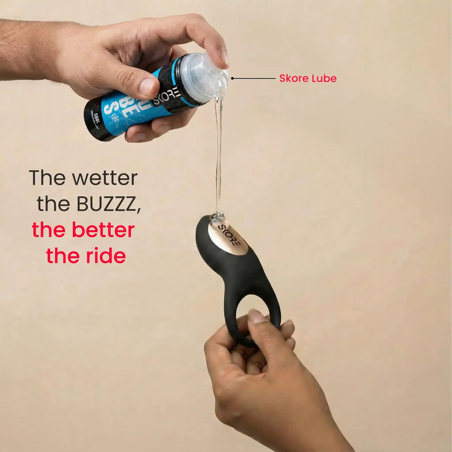 Skore Buzzz - Rechargeable Vibrating Ring with Remote For Him & Her