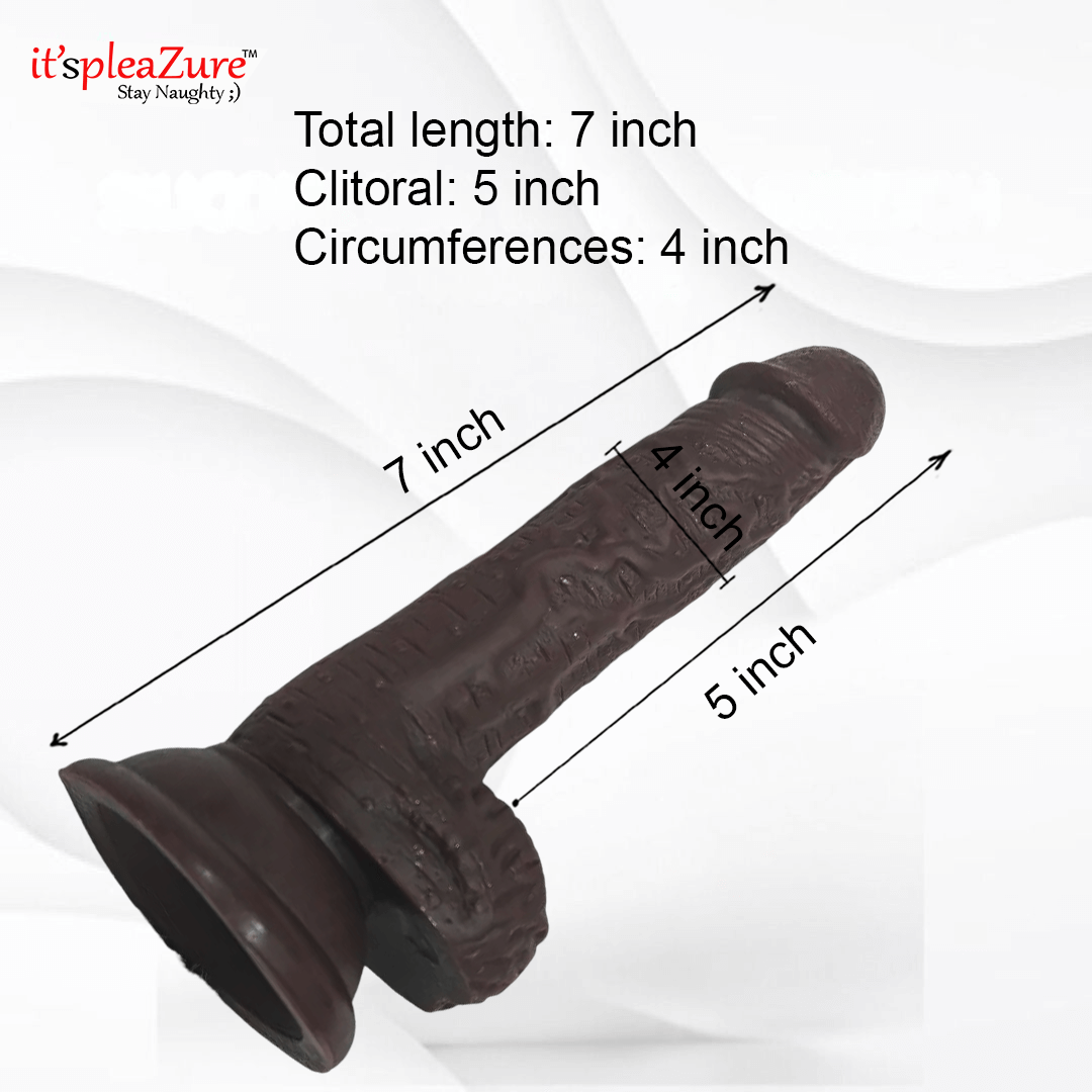 ItspleaZure 7 inch Brown Realistic Suction Dildo