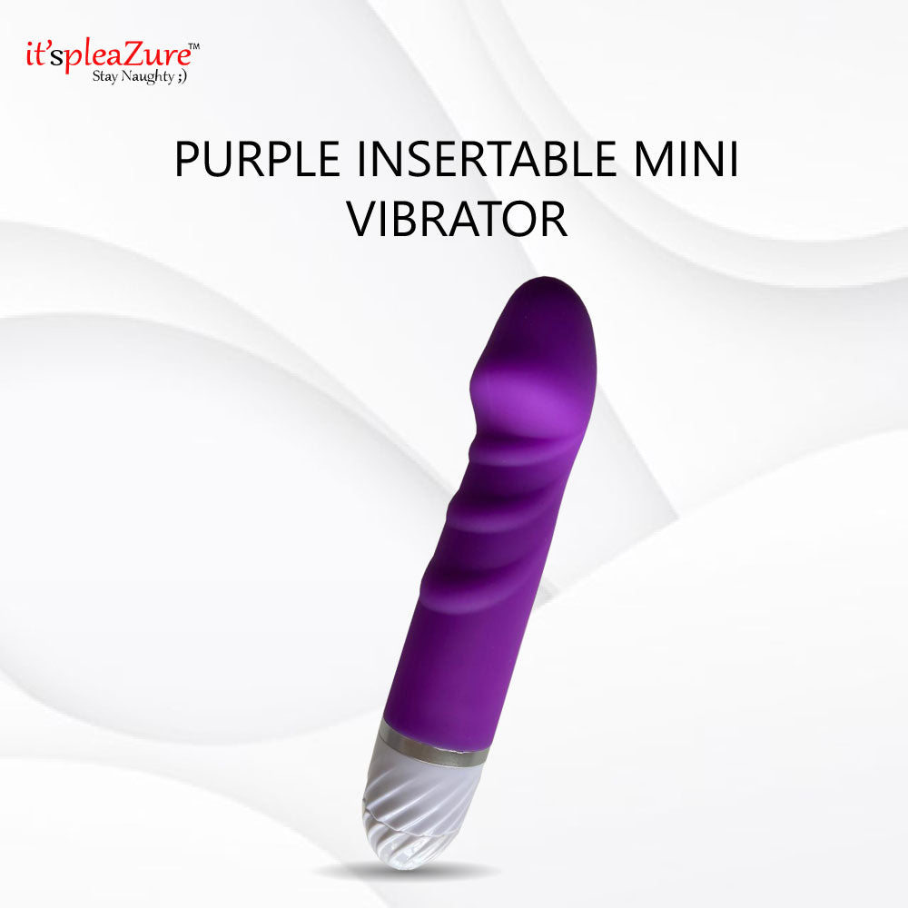 ItspleaZure Purple Insertable Mini Vibrating Dildo