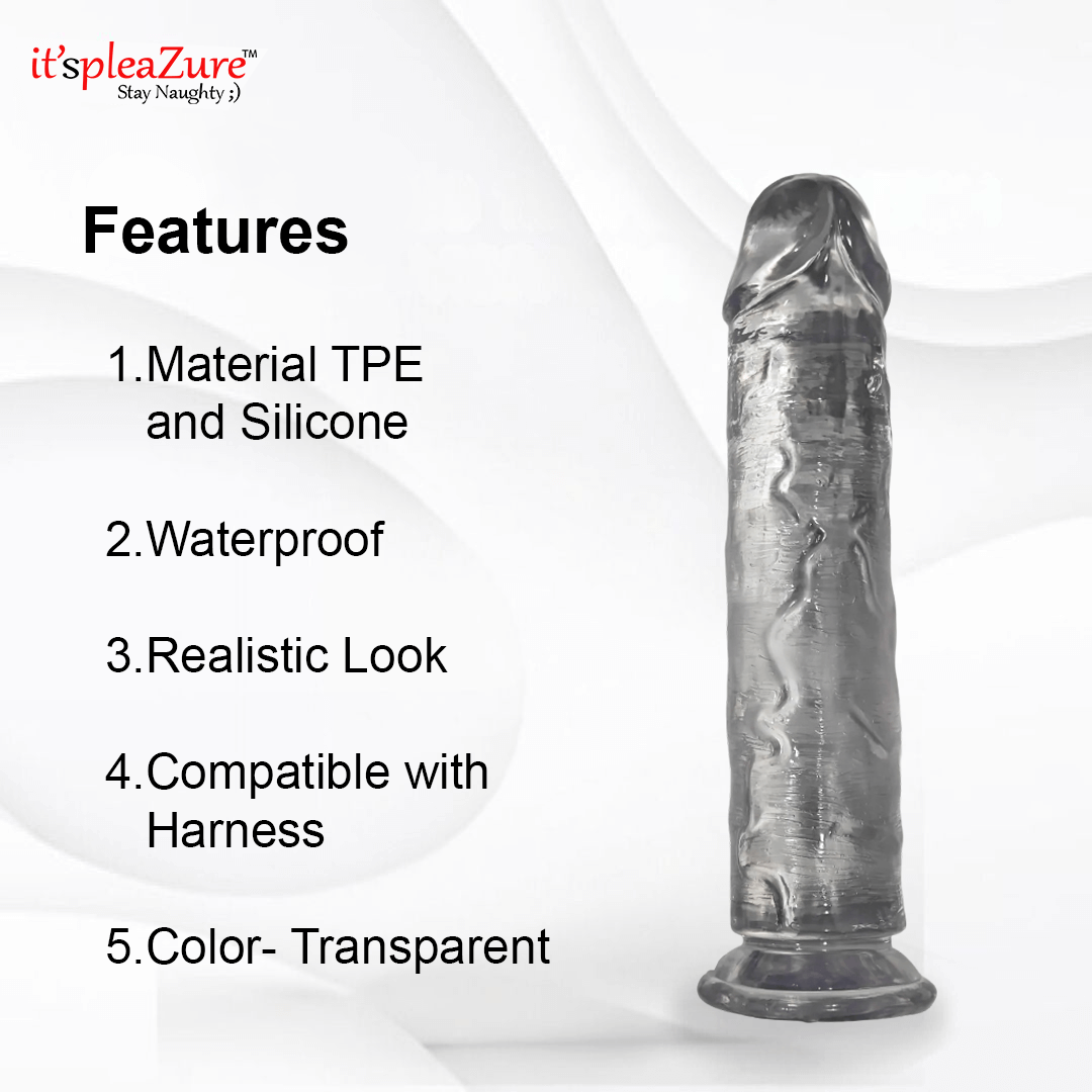 Itspleazure's Silicon Transperent Suction Dildo For Women
