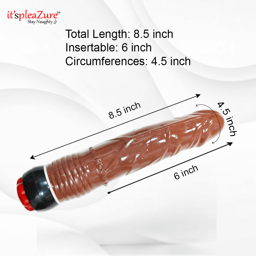 Itspleazure Dark brown Vibrating Dildo