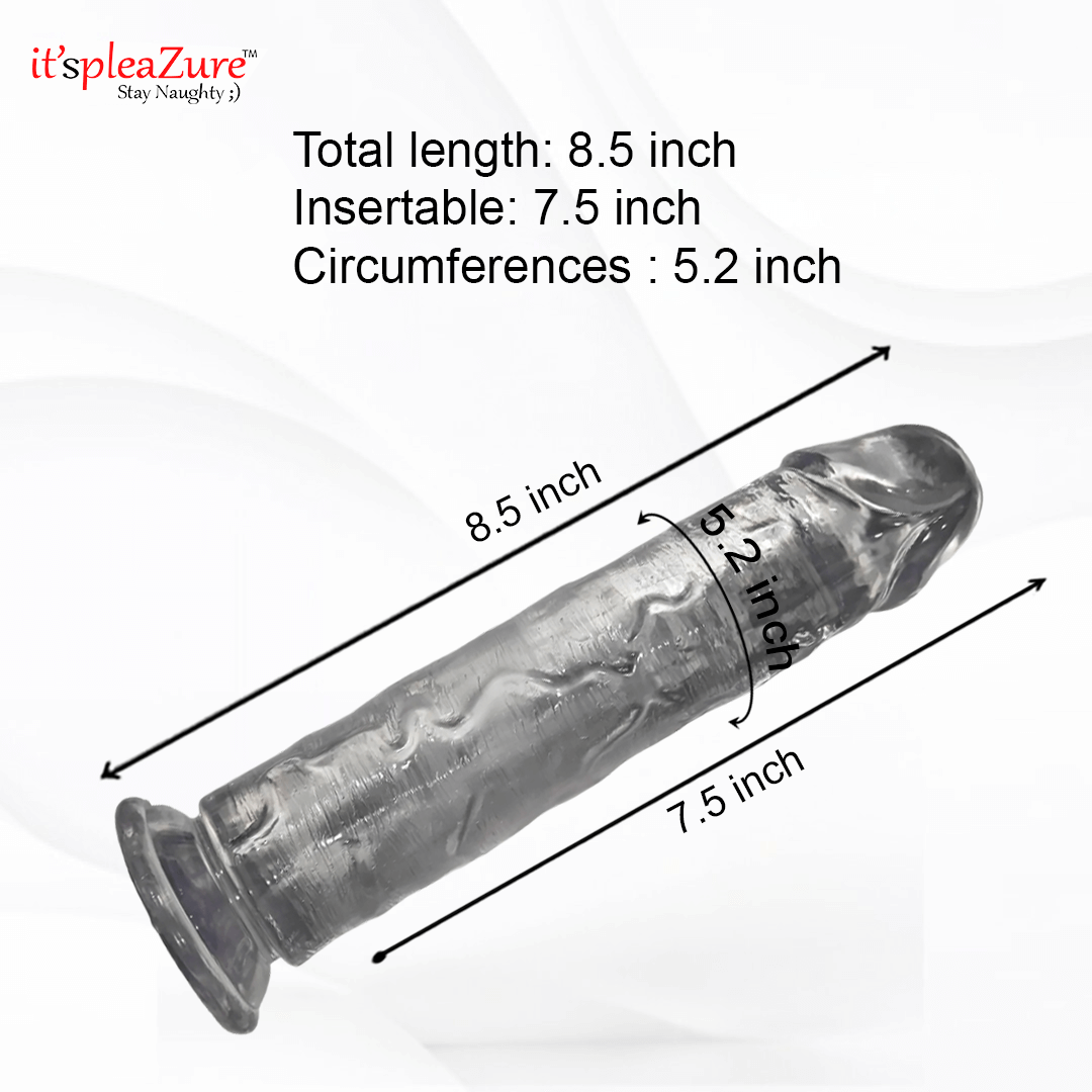 Itspleazure's Silicon Transperent Suction Dildo For Women