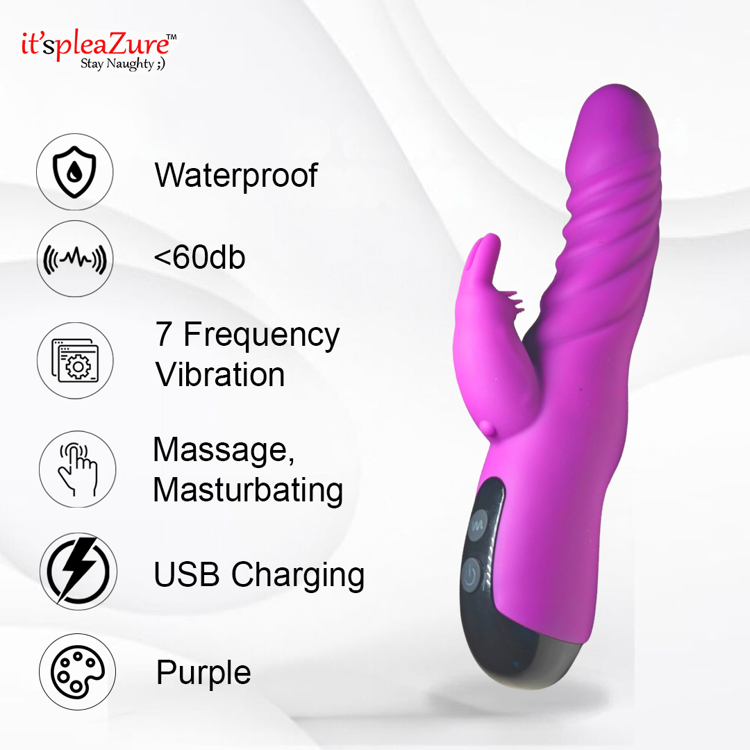 Itspleazure's Pink Rabbit Dildo Vibrator for Women
