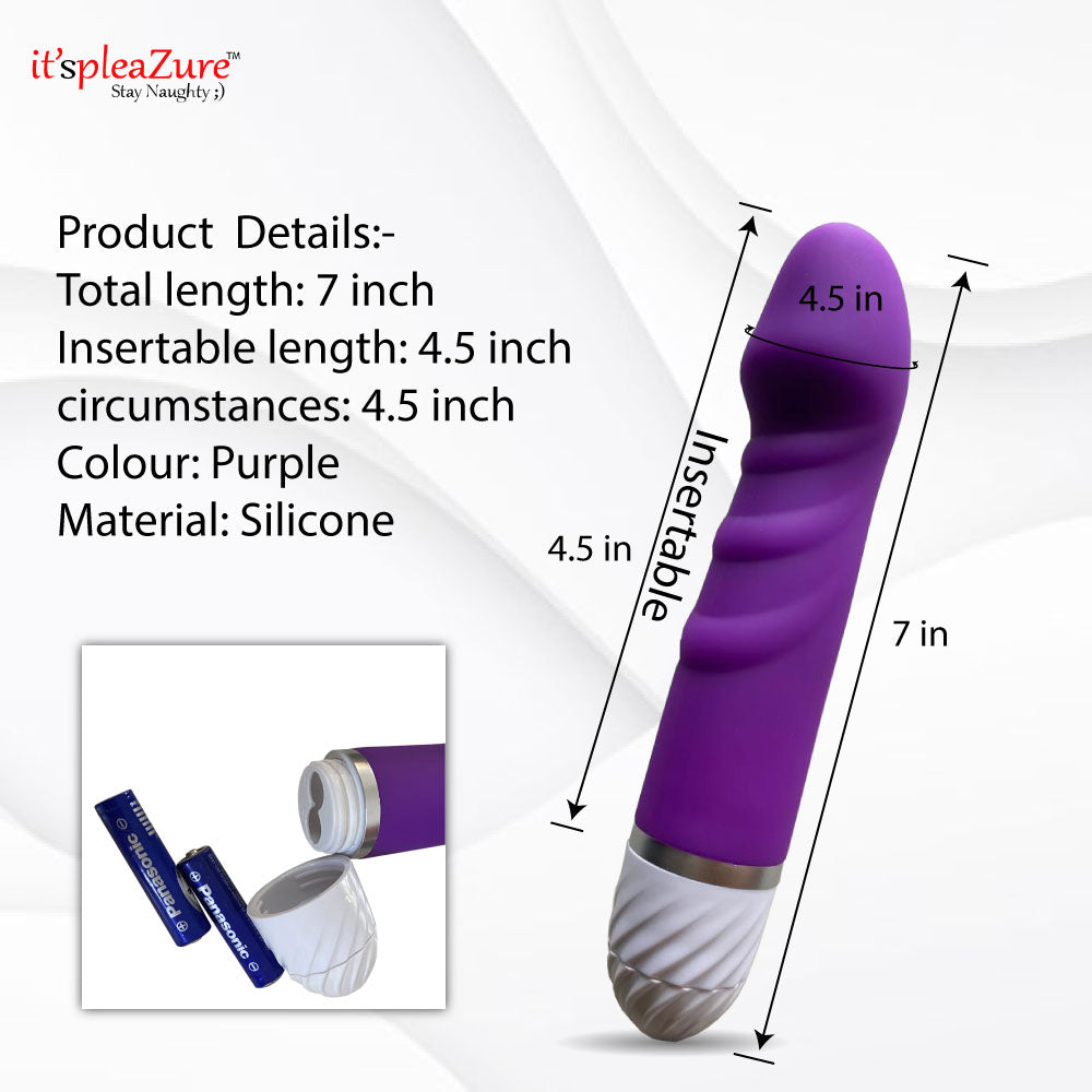 ItspleaZure Purple Insertable Mini Vibrating Dildo
