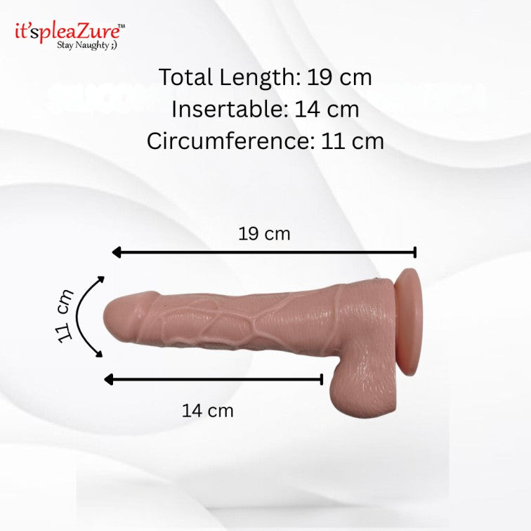 Itspleazure's Realistic Vibrating Dildo With Suction Base