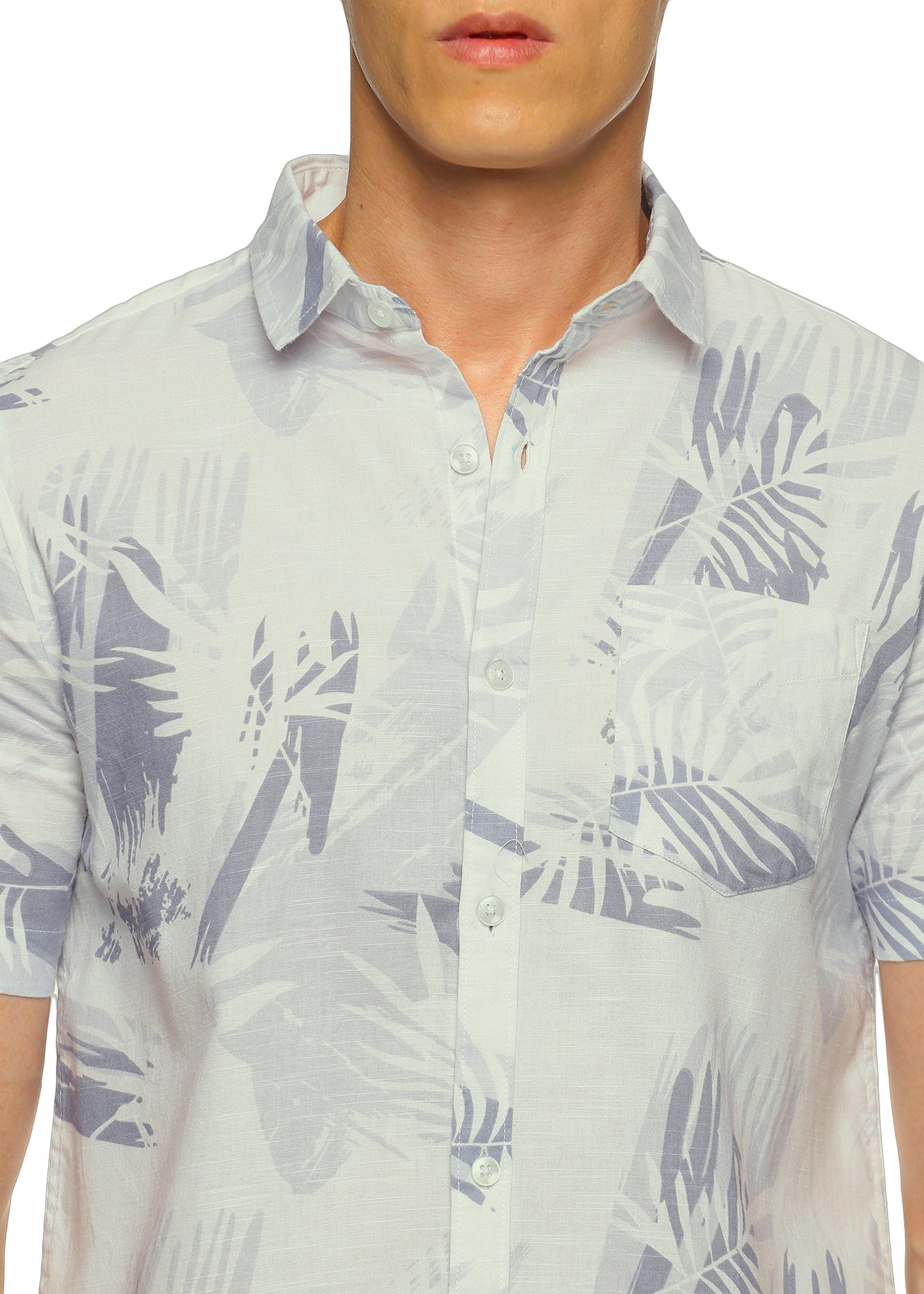 Grey Overcast Printed Shirt