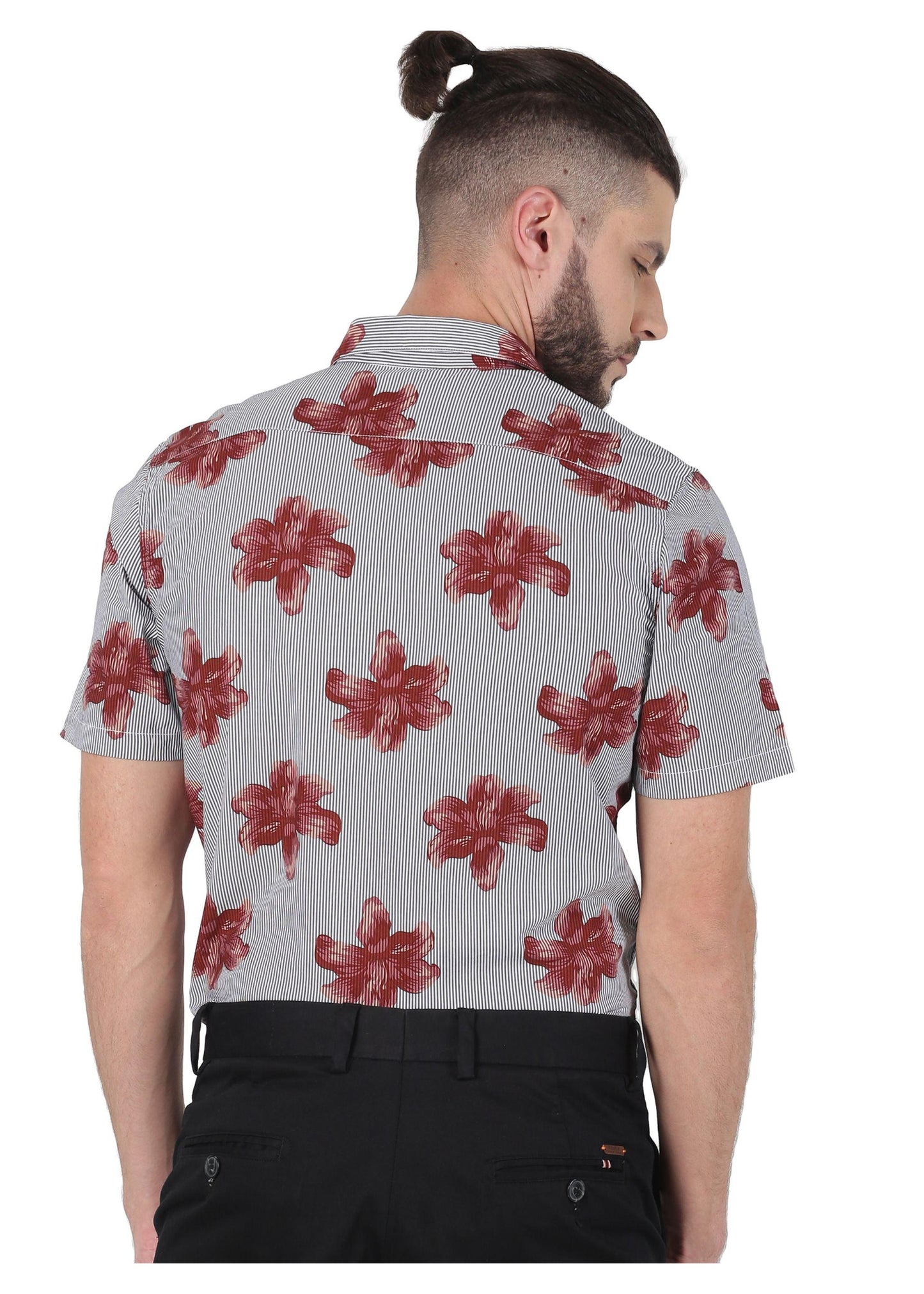 Brown Bloom Printed Shirt