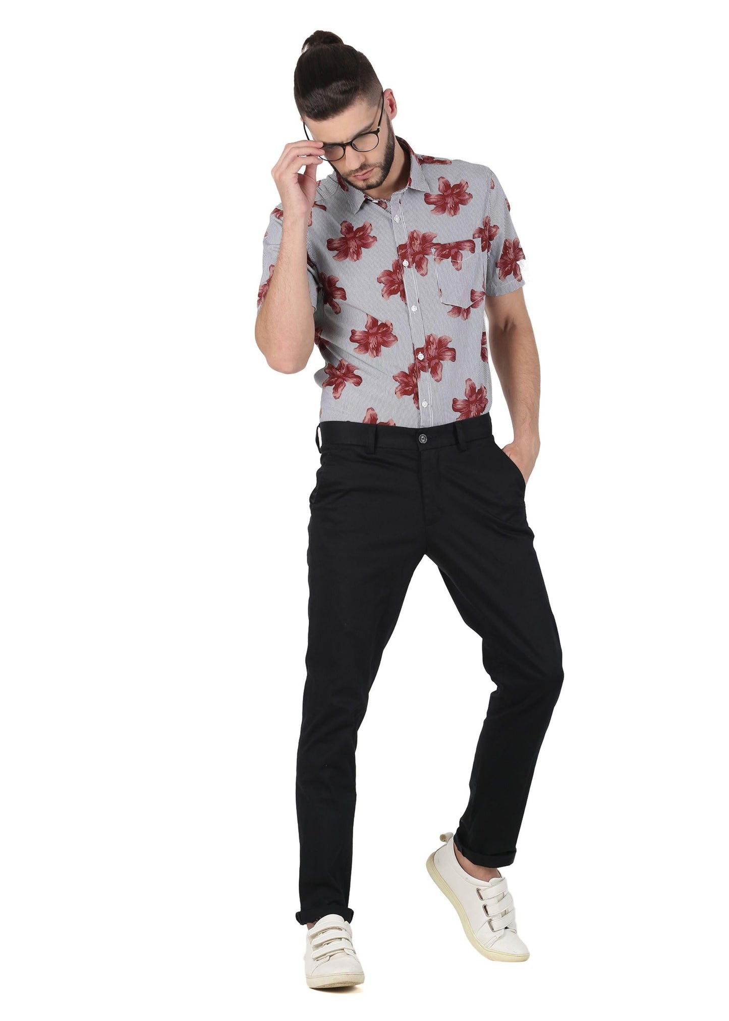 Brown Bloom Printed Shirt