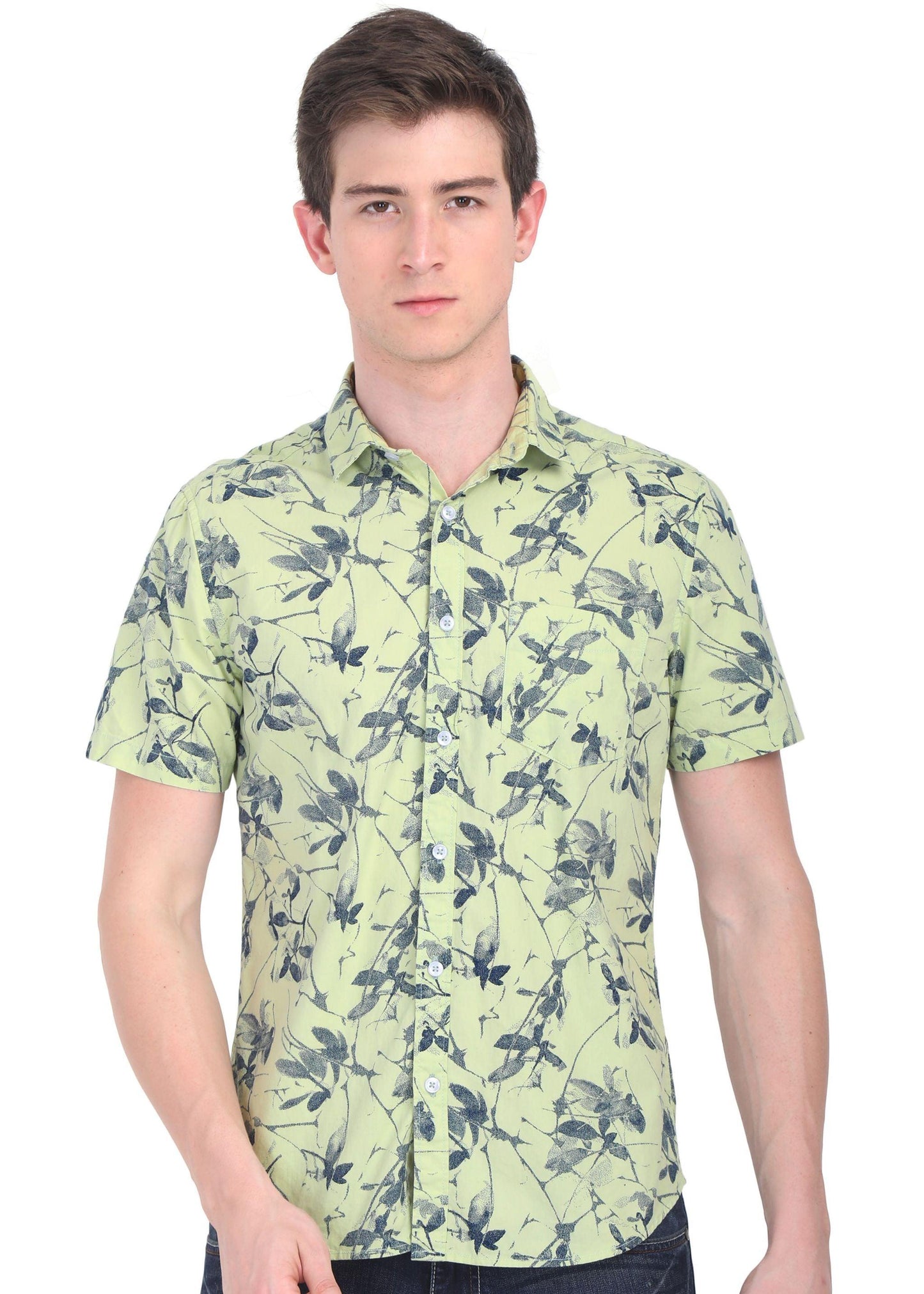 Fern Green Printed Shirt