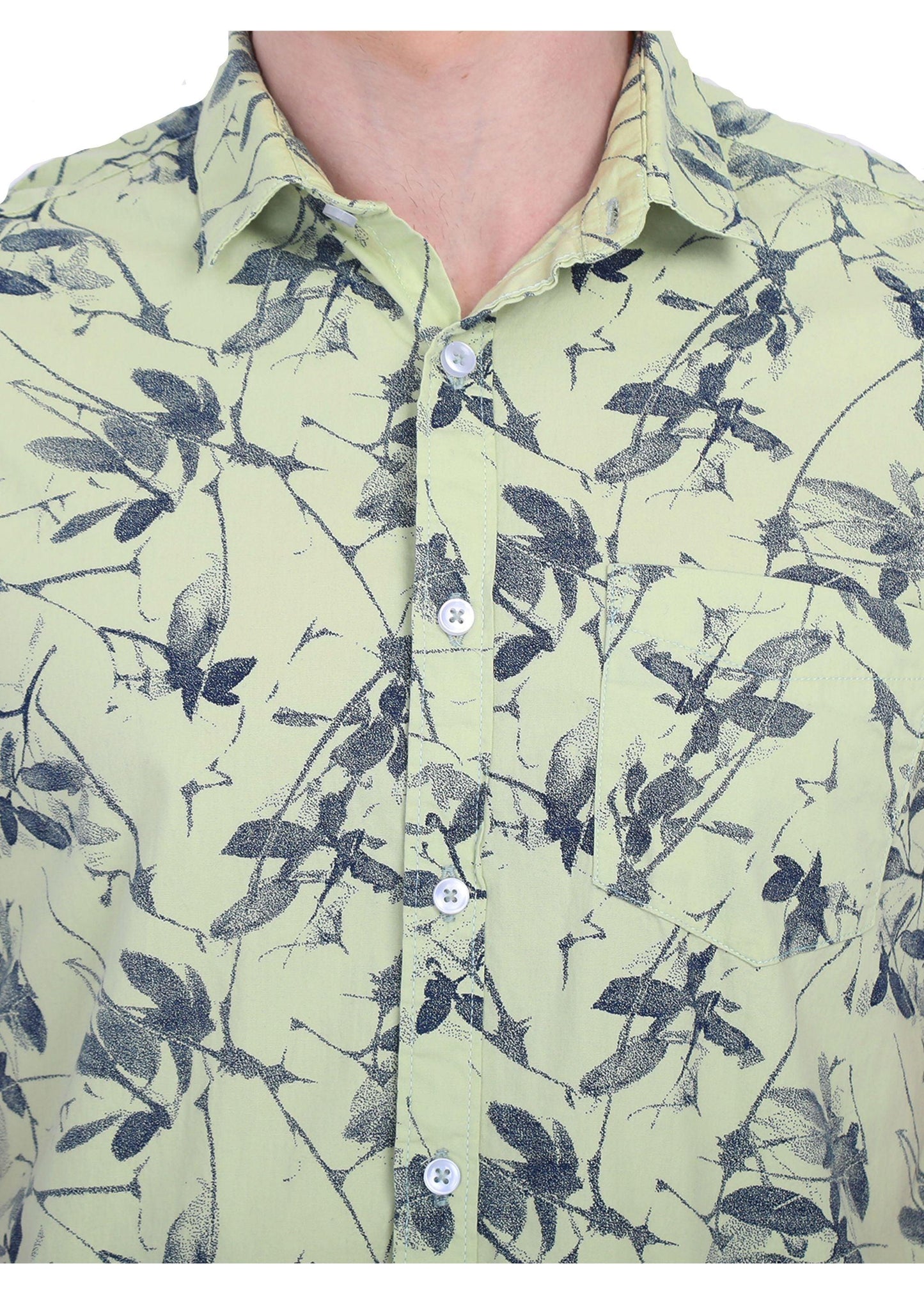 Fern Green Printed Shirt
