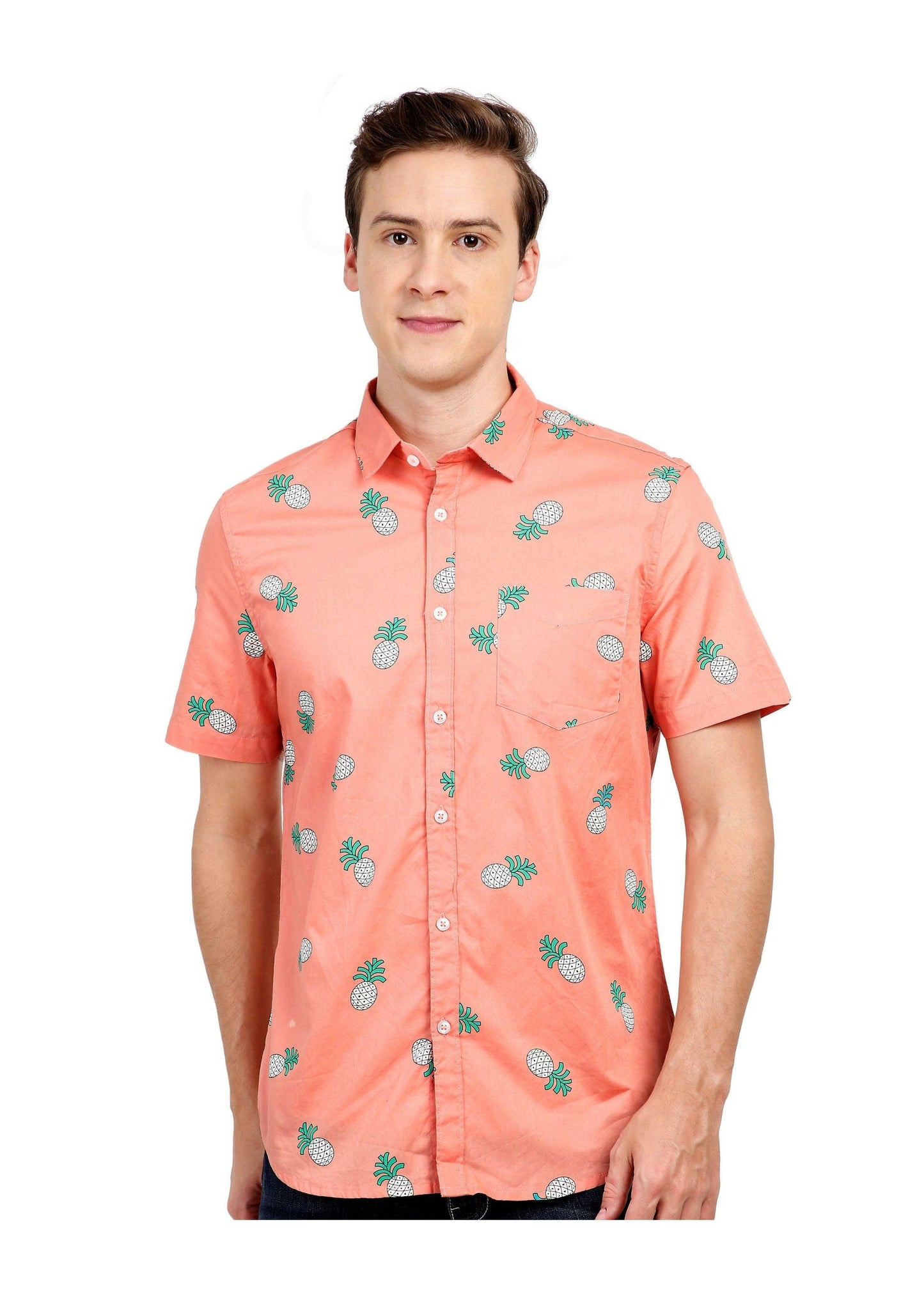 Pink Pineapple Printed Shirt