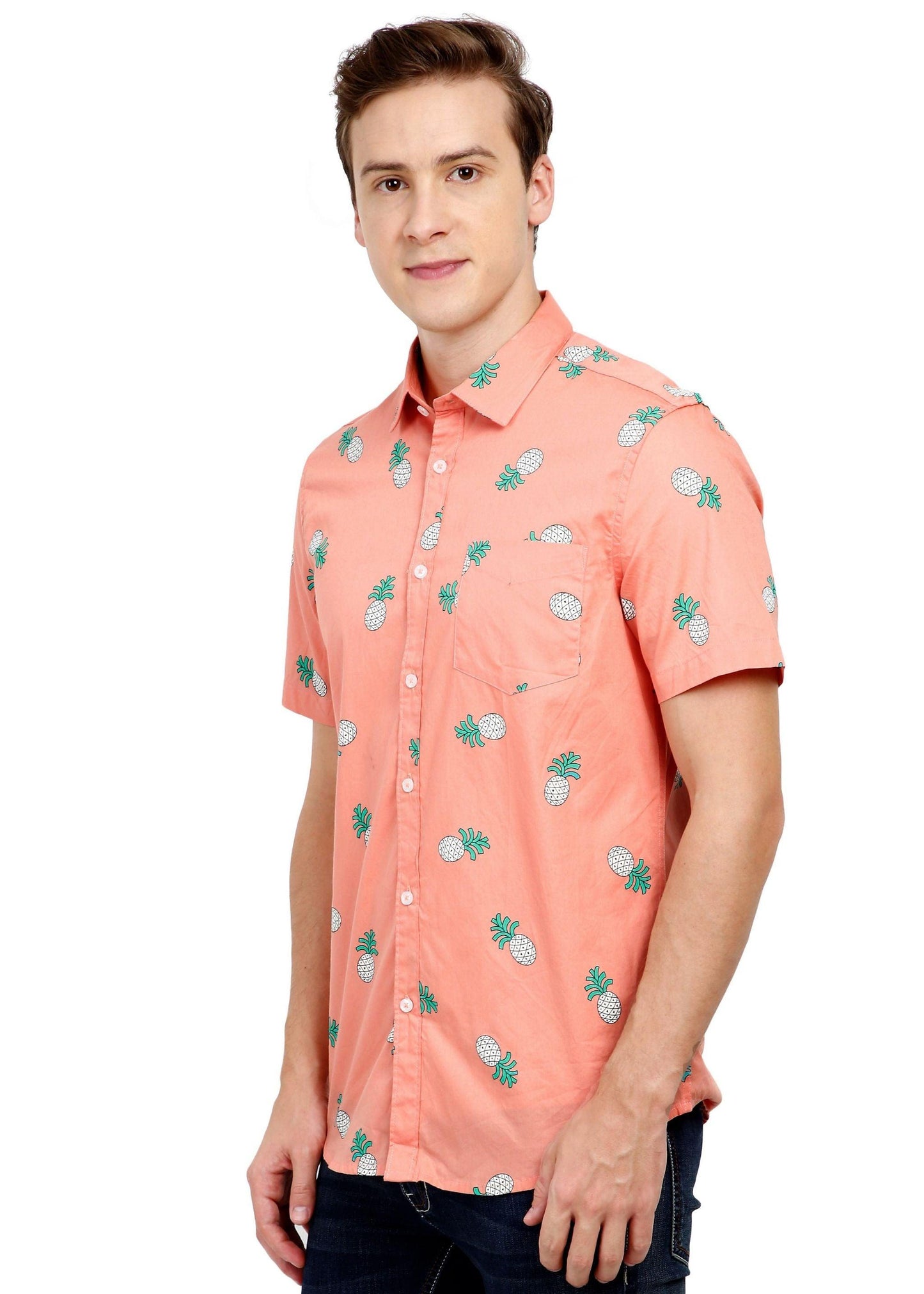 Pink Pineapple Printed Shirt