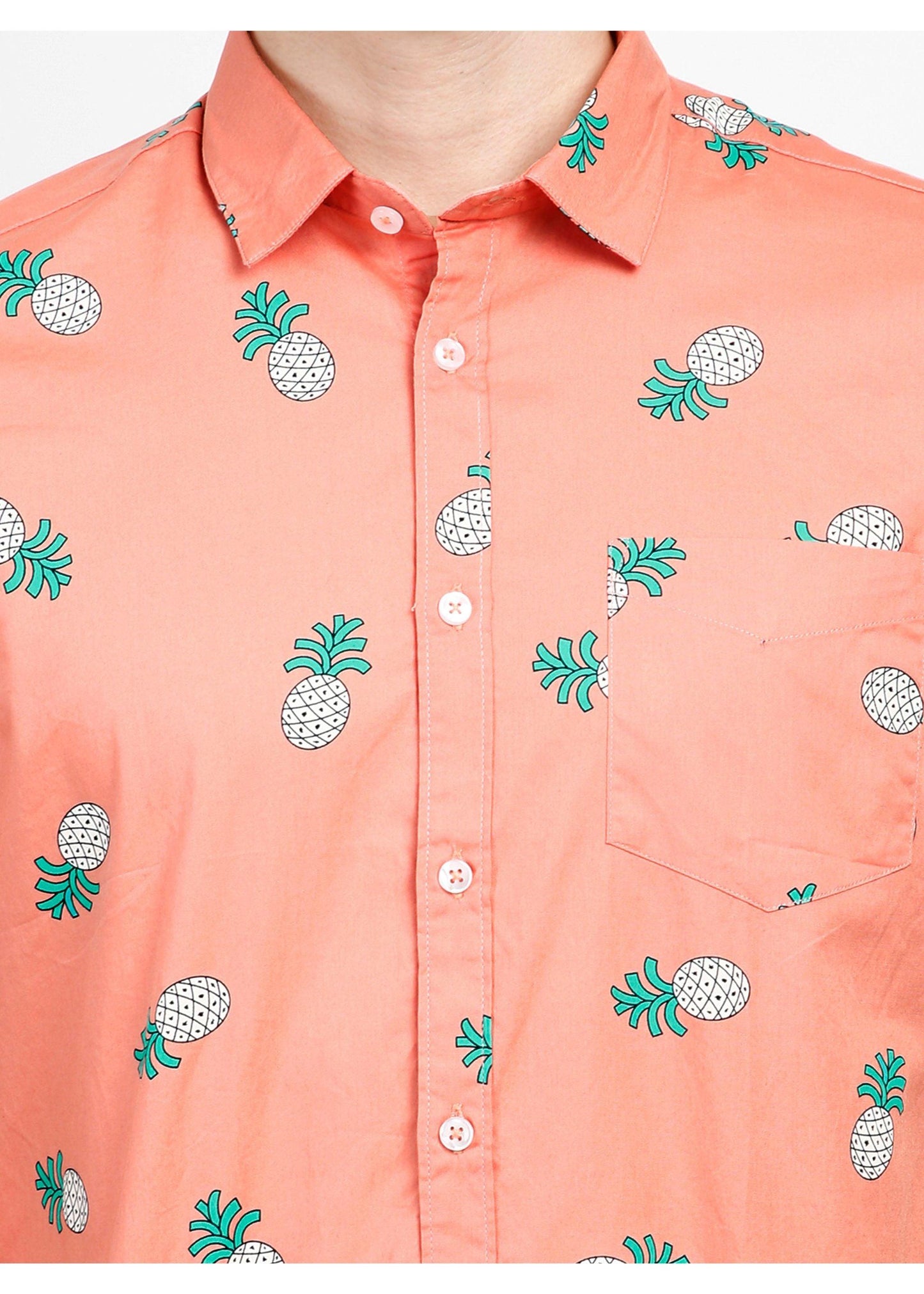Pink Pineapple Printed Shirt