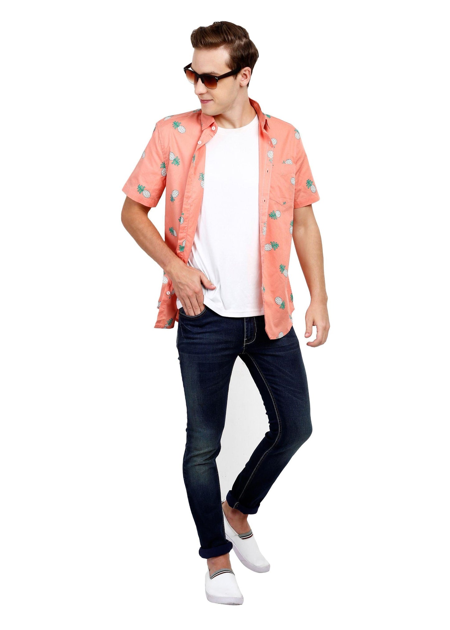 Pink Pineapple Printed Shirt