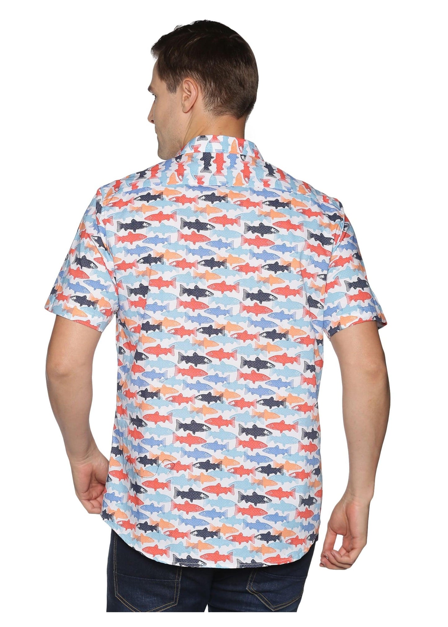 Multi Color Fish Printed Shirt