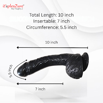 ItspleaZure Black Realistic Dildo with Suction Cup
